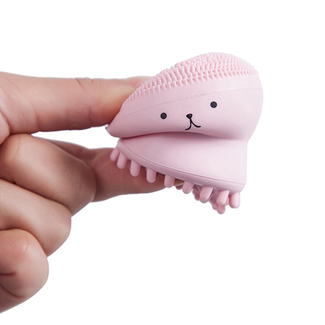 Dispozitiv curatare faciala si exfoliere din silicon, cu burete absorbant, deschide porii si inlatura delicat impuritatile, Neo™ Octopus, Roz