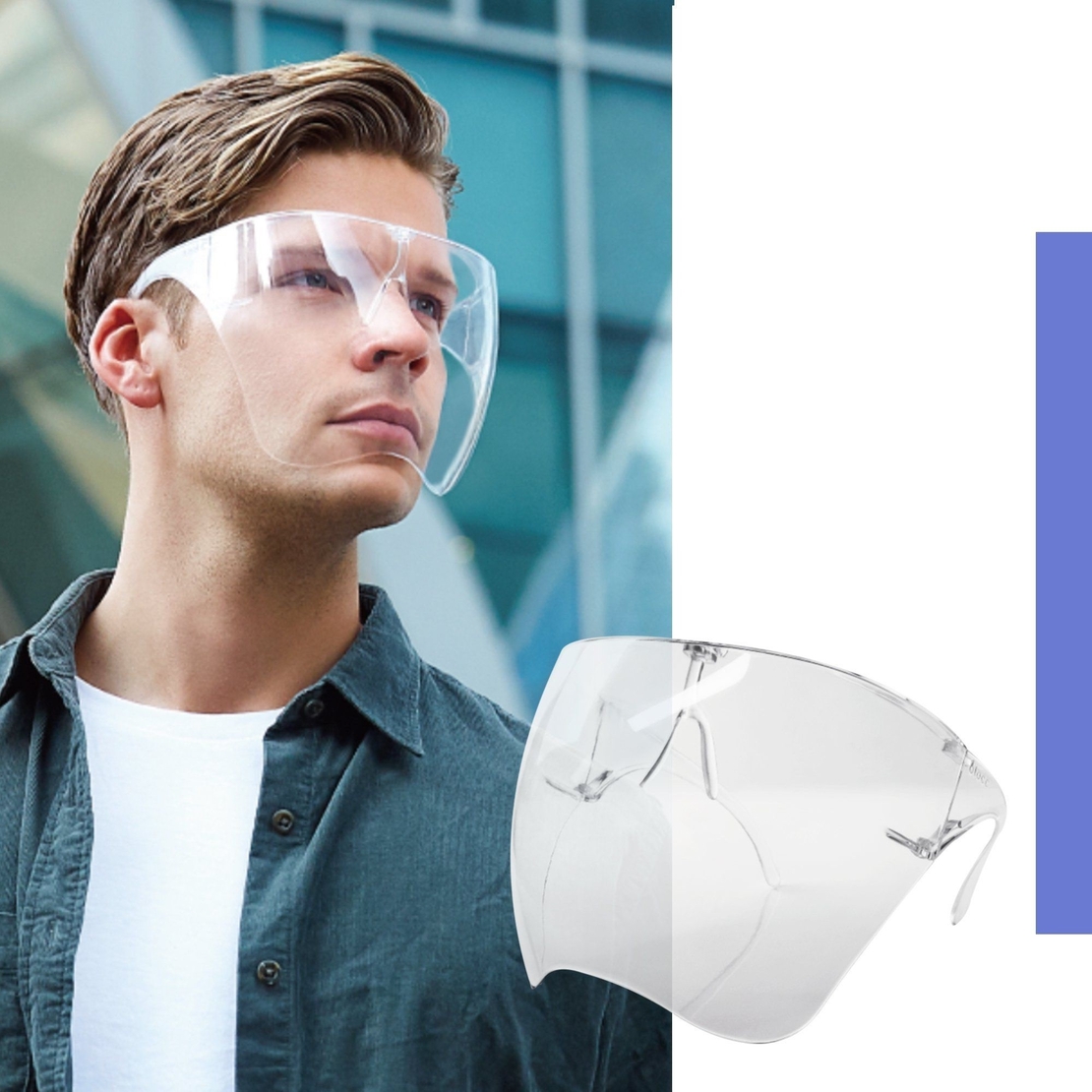 Viziera profesionala protectie faciala, Neo, transparenta, usoara, dezinfectabila, reutilizabila