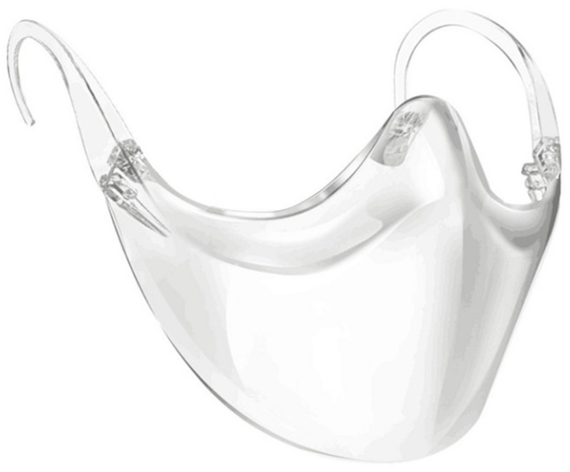 Masca de Protectie Transparenta pentru Adulti, Fixare Confortabila cu Brate de Ochelari pe Urechi, Neo Half Guard