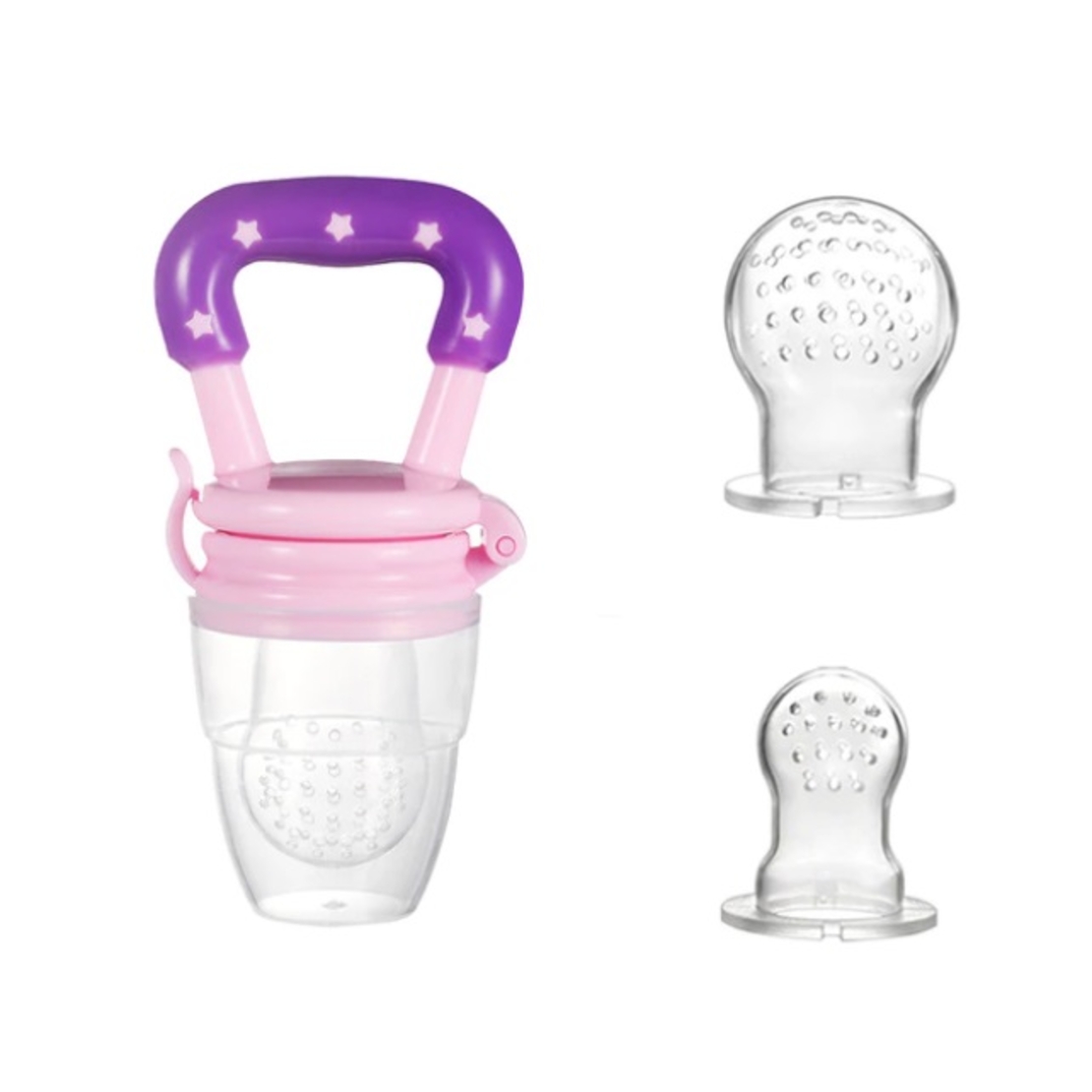 Suzeta cu compartiment pentru fructe si alte alimente fara BPA culoare mov