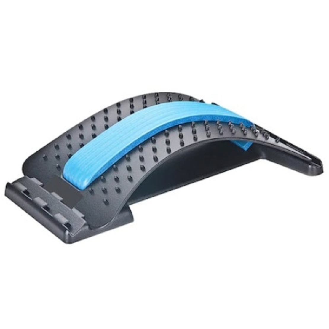 Suport lombar pentru intinderea si relaxarea muschilor, Ortopedic, Reglabil pe 3 nivele, ABS, 38.5 x 12 x 25.5 cm, Negru, Neo™