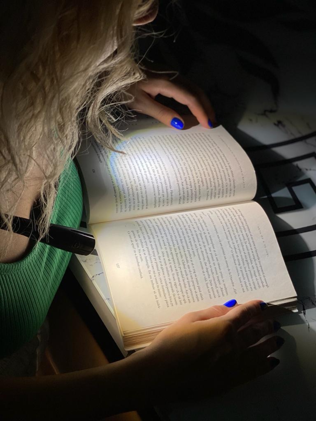 Lampa LED pentru citit, multifunctionala, gri/negru