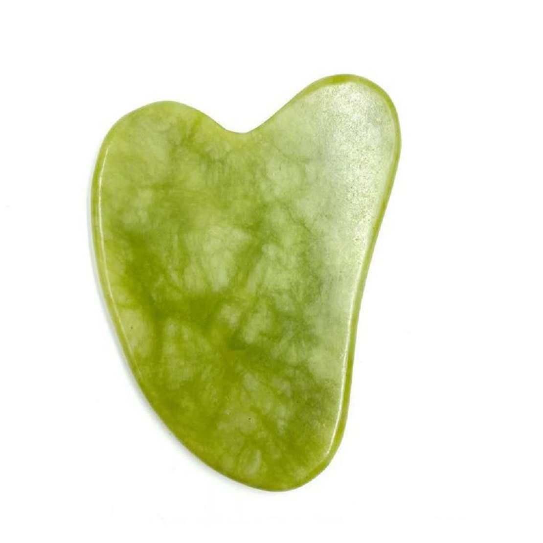 Piatra Gua Sha din Jad pentru masaj facial si corporal, inima stil, 7cm