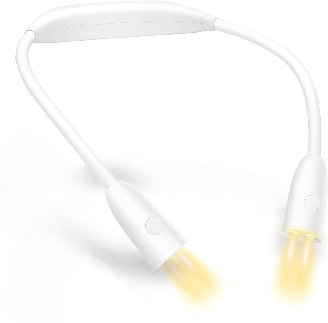 Lampa pentru citit Nivero®, pozitionare pe gat, perfecta pentru alergat, camping, reparatii, 3 tipuri de lumina LED si 3 nivele de intensitate