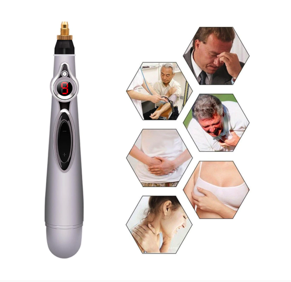 Stilou EMS NEO™, acupunctura fara ace, 2 capete incluse, cu afisaj digital