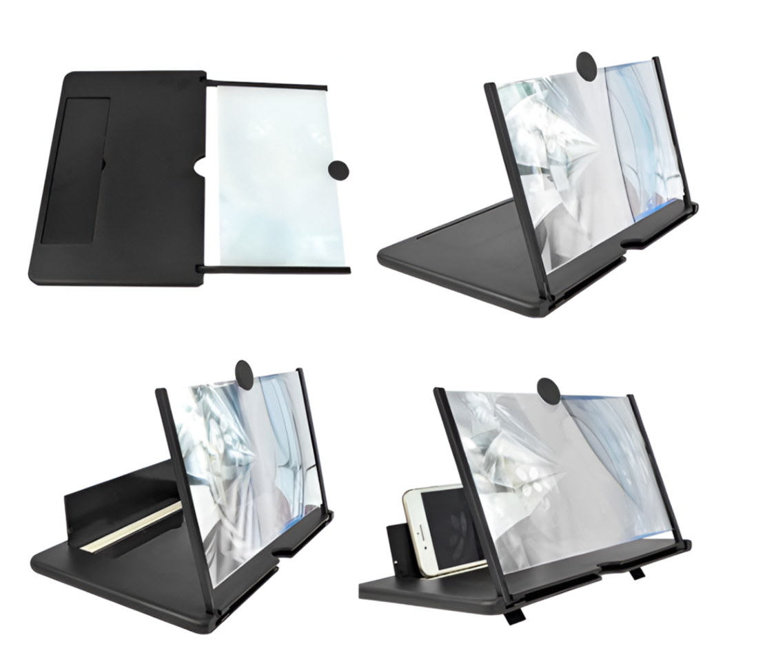 Lupa pliabila Neo™ pentru telefon cu efect 3d si zoom 4x factor de marire, diagonala de 10 inch