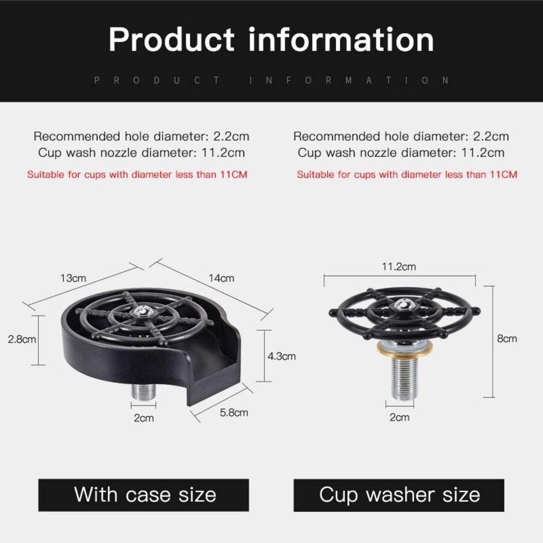 Dispozitiv pentru spalarea si clatirea paharelor, Neo™ KitClean®, sistem clatire automat cu presiune, pentru bucatarie, bar, cafenea, hotel