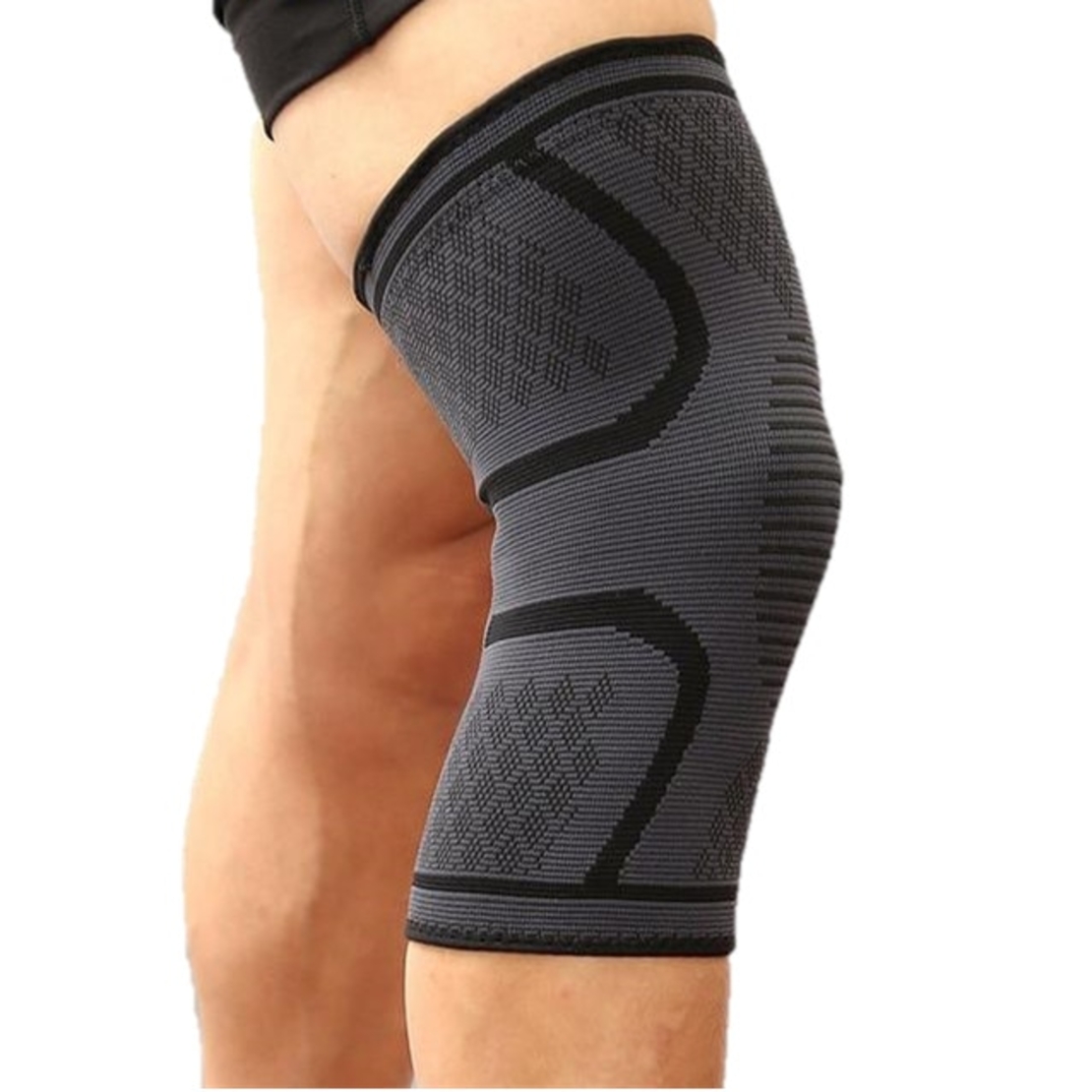 Genunchiera elastica respirabile, Neo™ A-7718 pentru fotbal, baschet, tenis, Negru