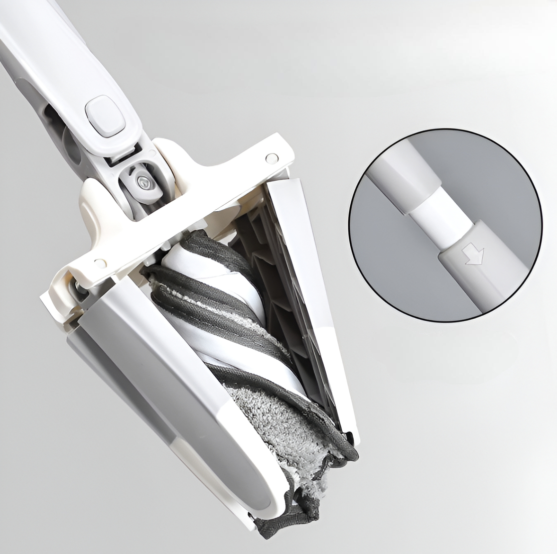 Mop cu Burete Neo™ din Fibre cu Stoarcere, Tip X, Plat, Gri