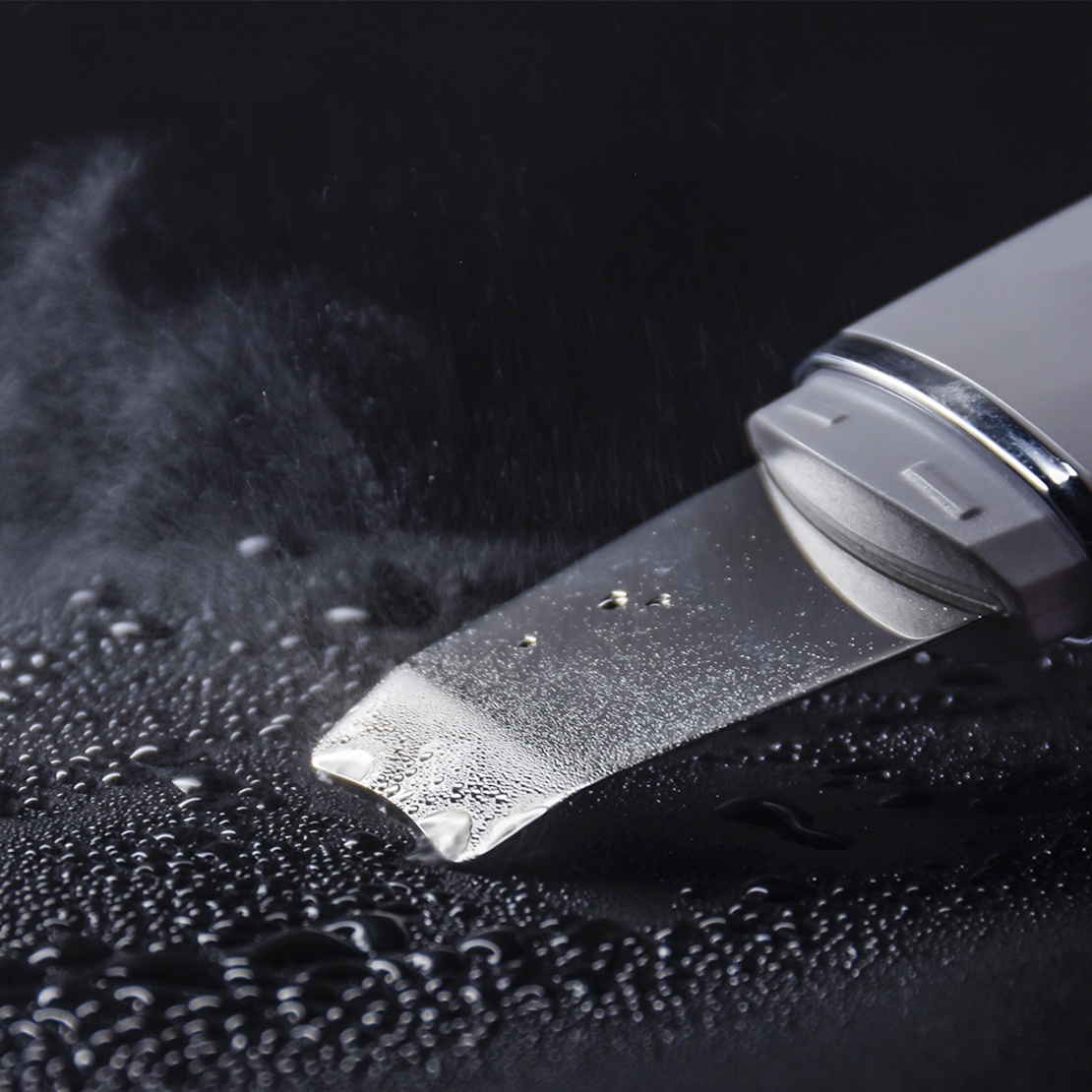 Aparat de curatare faciala spatula cu ultrasunete, Neo™ Clean Skin, indepartare puncte negre, hidratare, curatare ten, anti rid, anti imbatranire, acumulator, alb