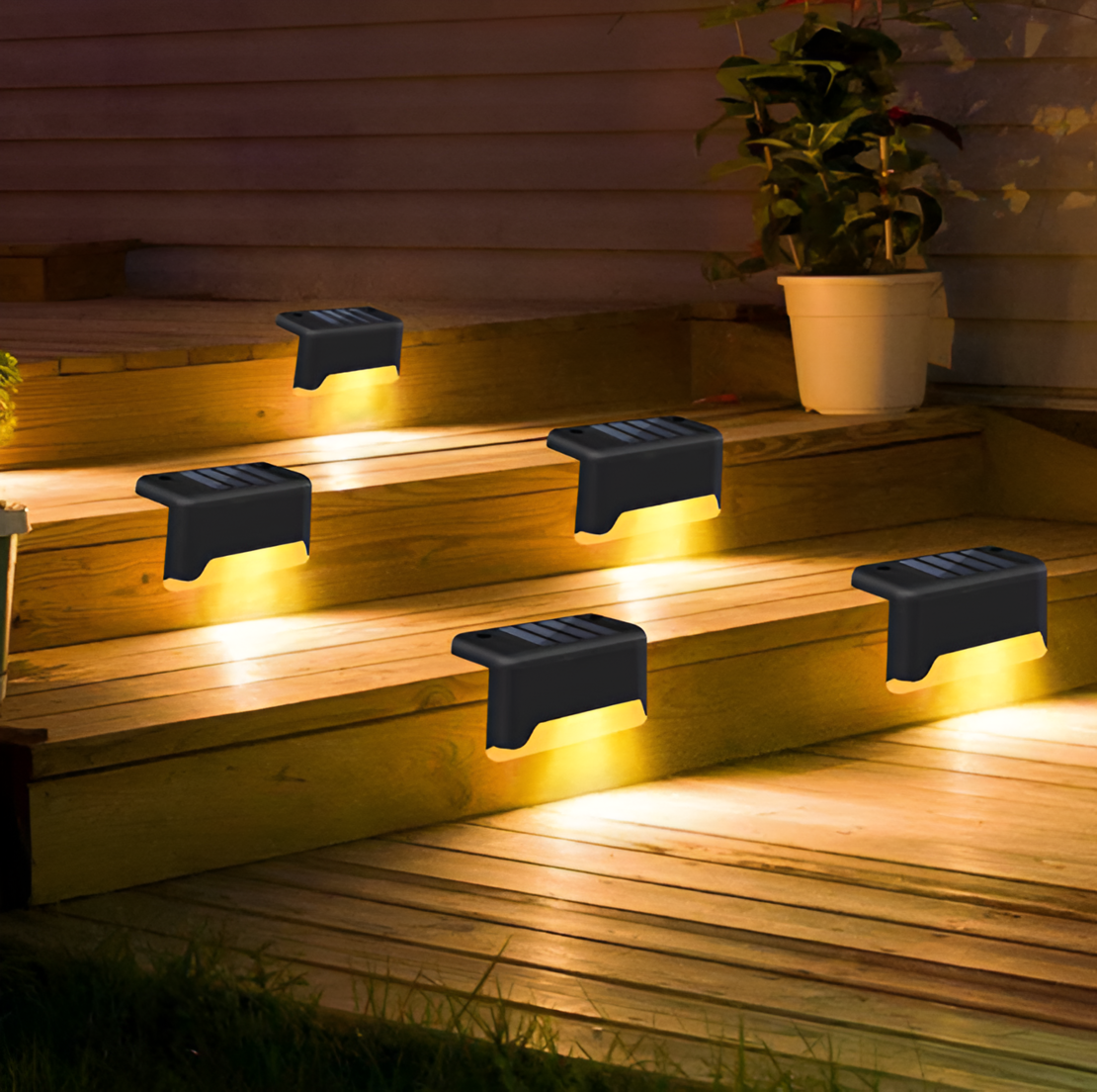 Lampa Solara cu Iluminare LED, Rezistent la Apa IP44, pentru Gradina, Terasa, Gard, Trepte si Balustrada, culoare Negru, Neo™