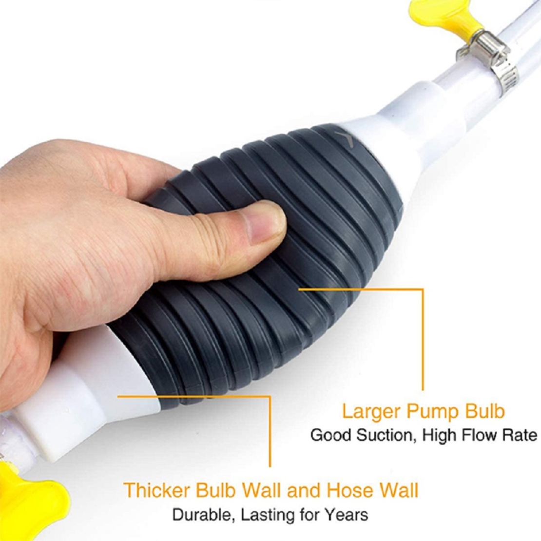 Pompa manuala pentru transfer lichide, furtun 1.5m, cleme prindere, RIF REFCO ®