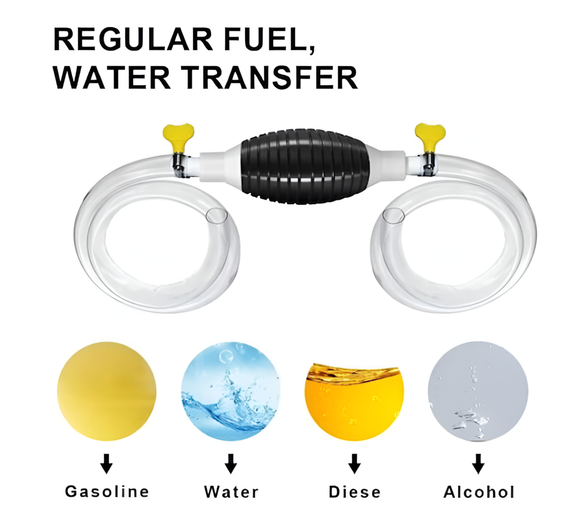 Pompa Manuala de Cauciuc NEO™, pentru Transfer Lichide, cu Furtun, Lungime 2m