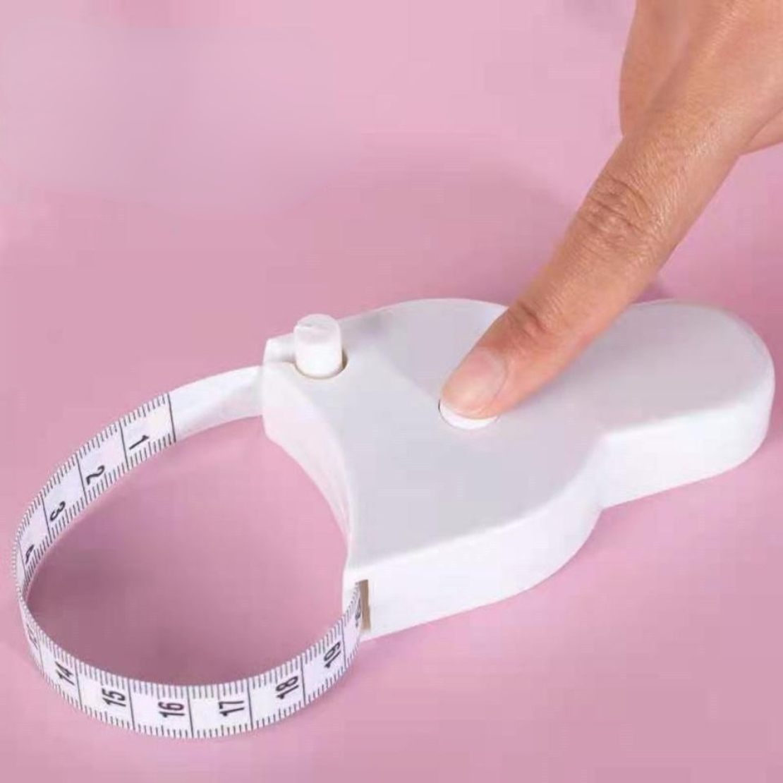 Ruleta pentru talie, ABS/PVC, 150 cm, Alb