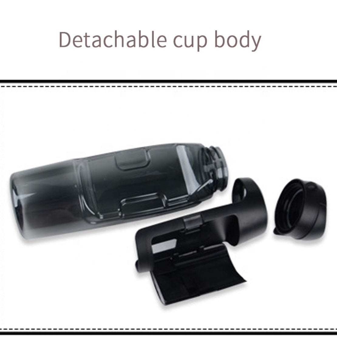 Sticla Sport cu Compartiment Card Bani Chei, 750 mp, Neo Bottle Black