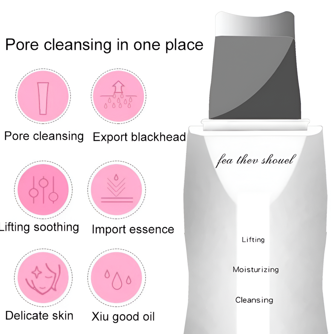 Aparat cu Ultrasunete NEO™, pentru Lifting, Peeling, Alb