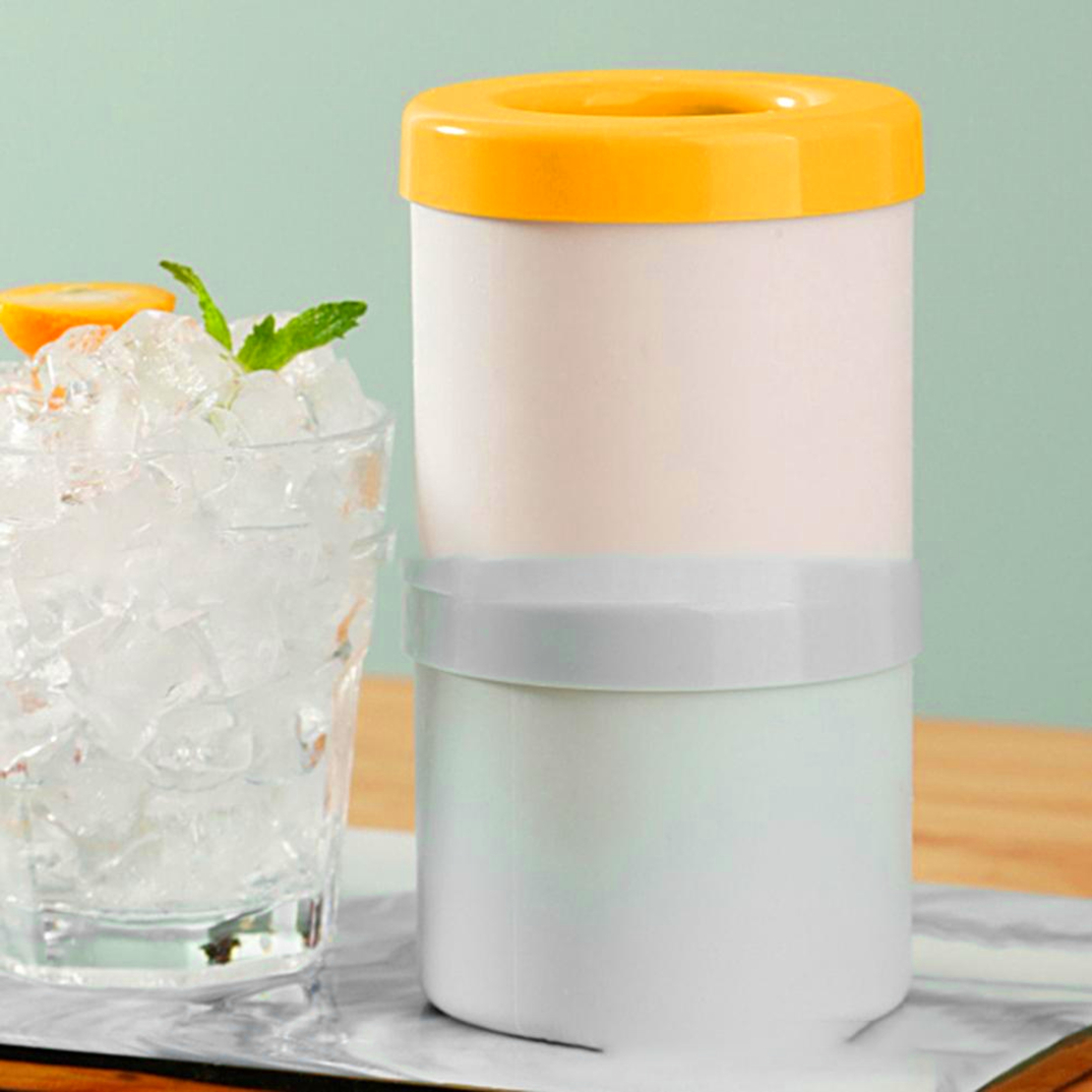 Forma Gheata Pentru Racirea Bauturilor, Neo™ Ice-Ice-Baby®, din Silicon Fara BPA, cu Capac, Alb-Galben