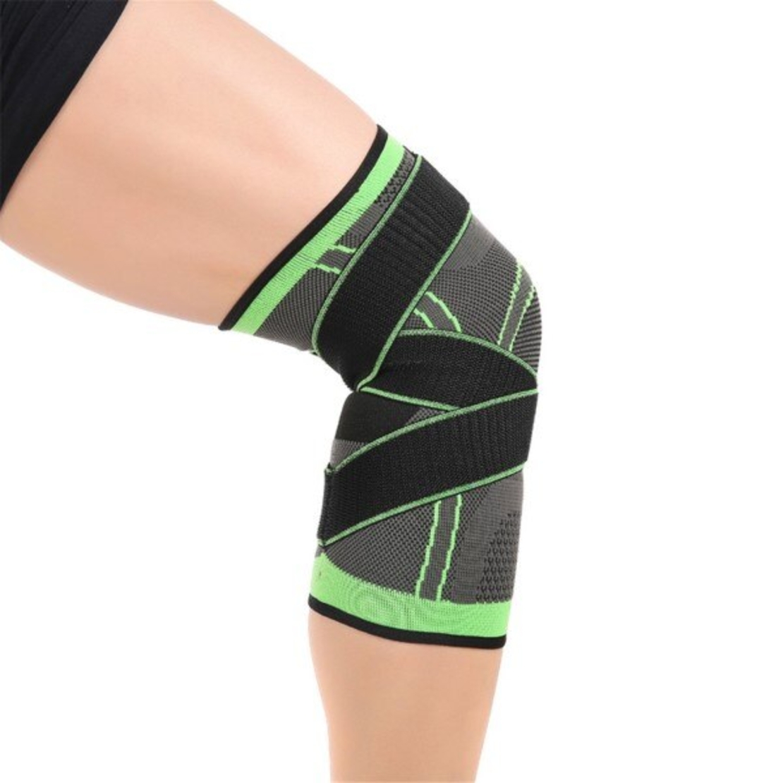 Aparatoare pentru genunchi Neo™ Verde cu Negru, Textil si Nylon, Marime S 24 cm