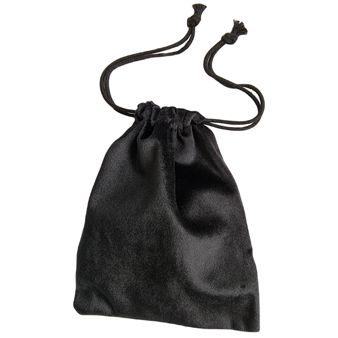 Saculet Premium Neo™ pentru bijuterii, din velur tip catifea cu snur, negru 13x18 cm