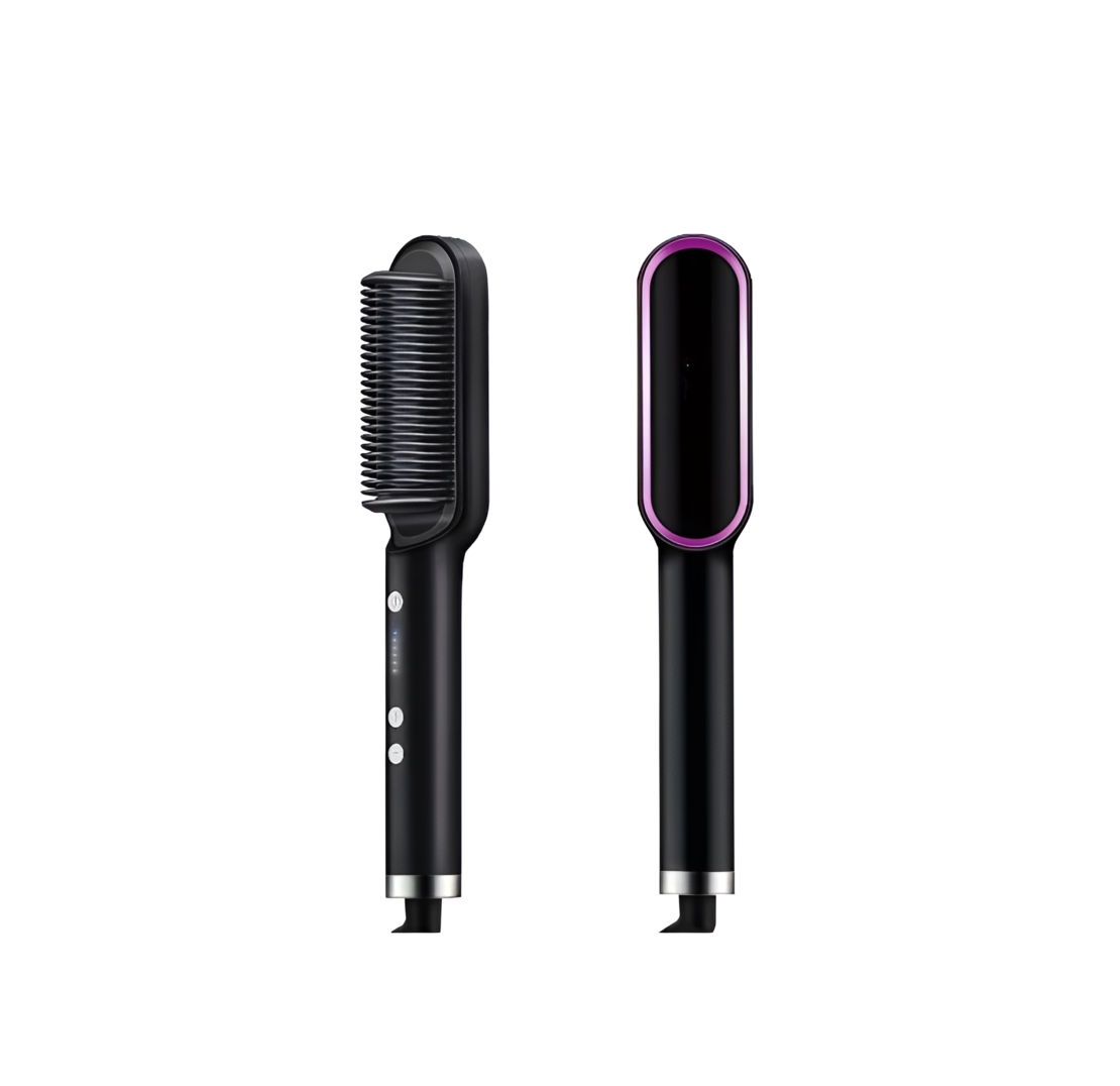 Perie electrica Neo™ profesionala pentru indreptat parul, pieptene pentru indreptat barba, coafat, negru