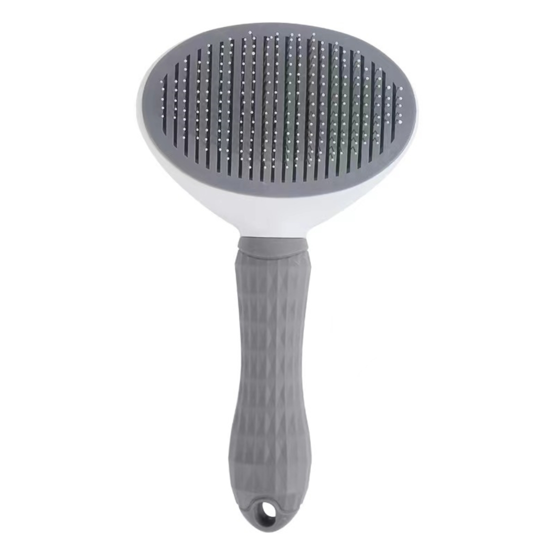 Set Format din Perie cu buton auto-curatare pentru animale, Neo™ Pet-Pet®, utila in curatarea si ingrijirea parului, 20x10x6 cm, pisici, caini, iepuri, gri si Perie pentru curatarea parului, 20x20x3 cm, gri