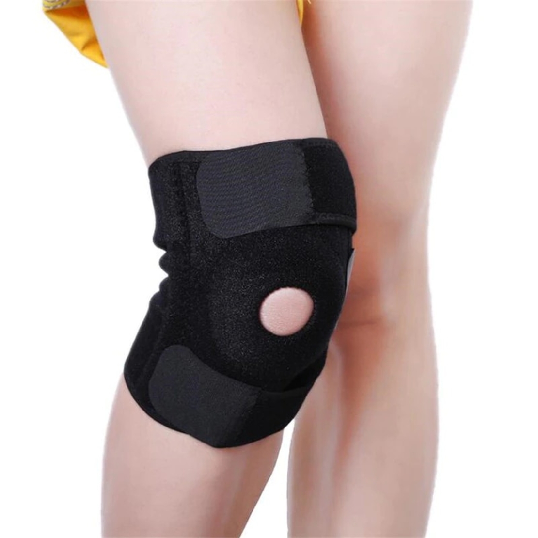Aparatoare pentru genunchi Neo™ cu rotula decupata, cu bretele, ajustabila, pentru recuperare, marime universala