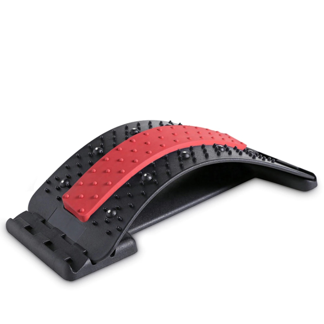 Dispozitiv de Masaj Lombar Neo™ cu Functie de Presopunctura si Stretching maxim 150 kg, Rosu