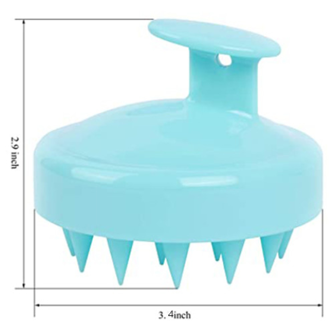 Dispozitiv pentru masaj capilar - Perie din silicon pentru curatarea si samponarea scalpului, tonic capilar, verde