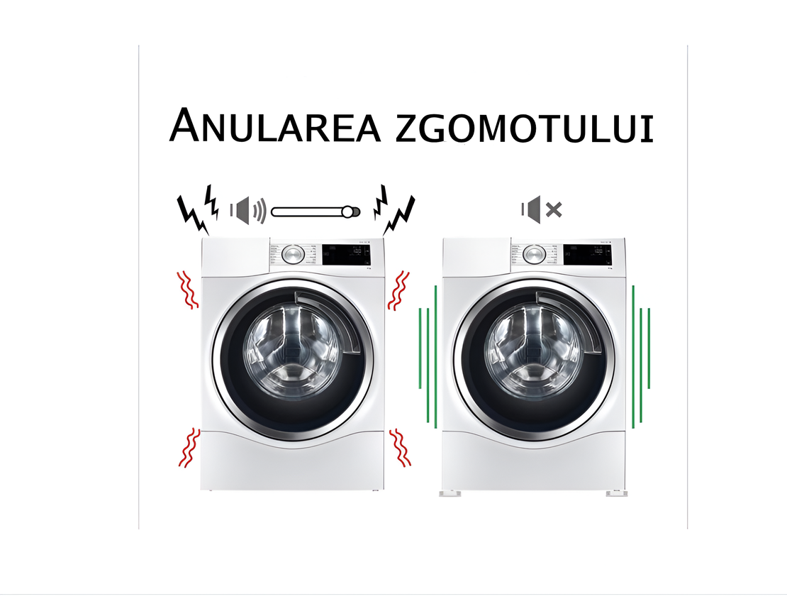 Set 4 Picioare Antizgomot si Antiderapante, pentru Echipamente Electrocasnice si Mobilier, Neo™