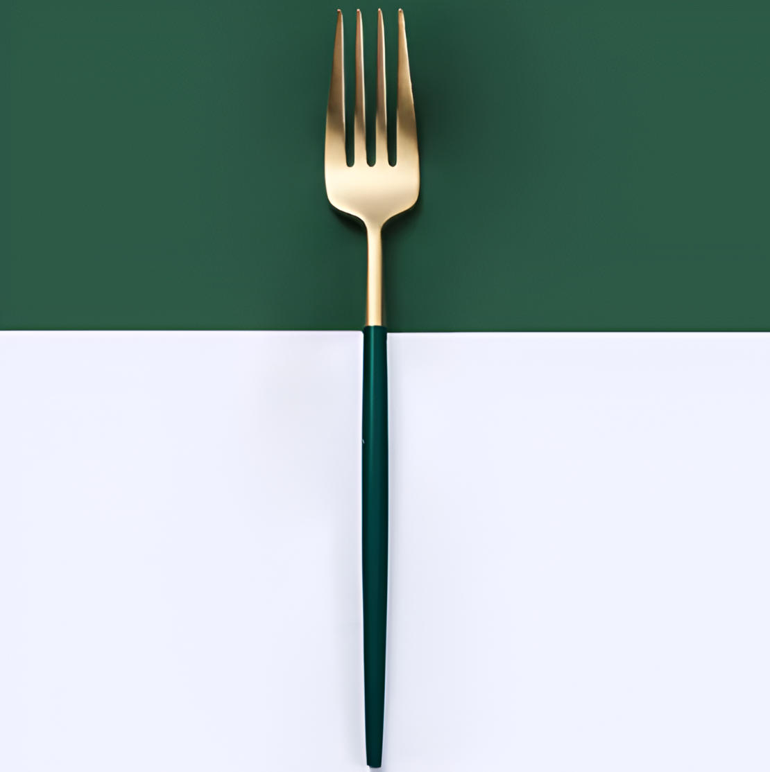 Set Tacamuri in Stil Portughez, 24 piese, din Otel Inoxidabil, Auriu/Verde, Neo™