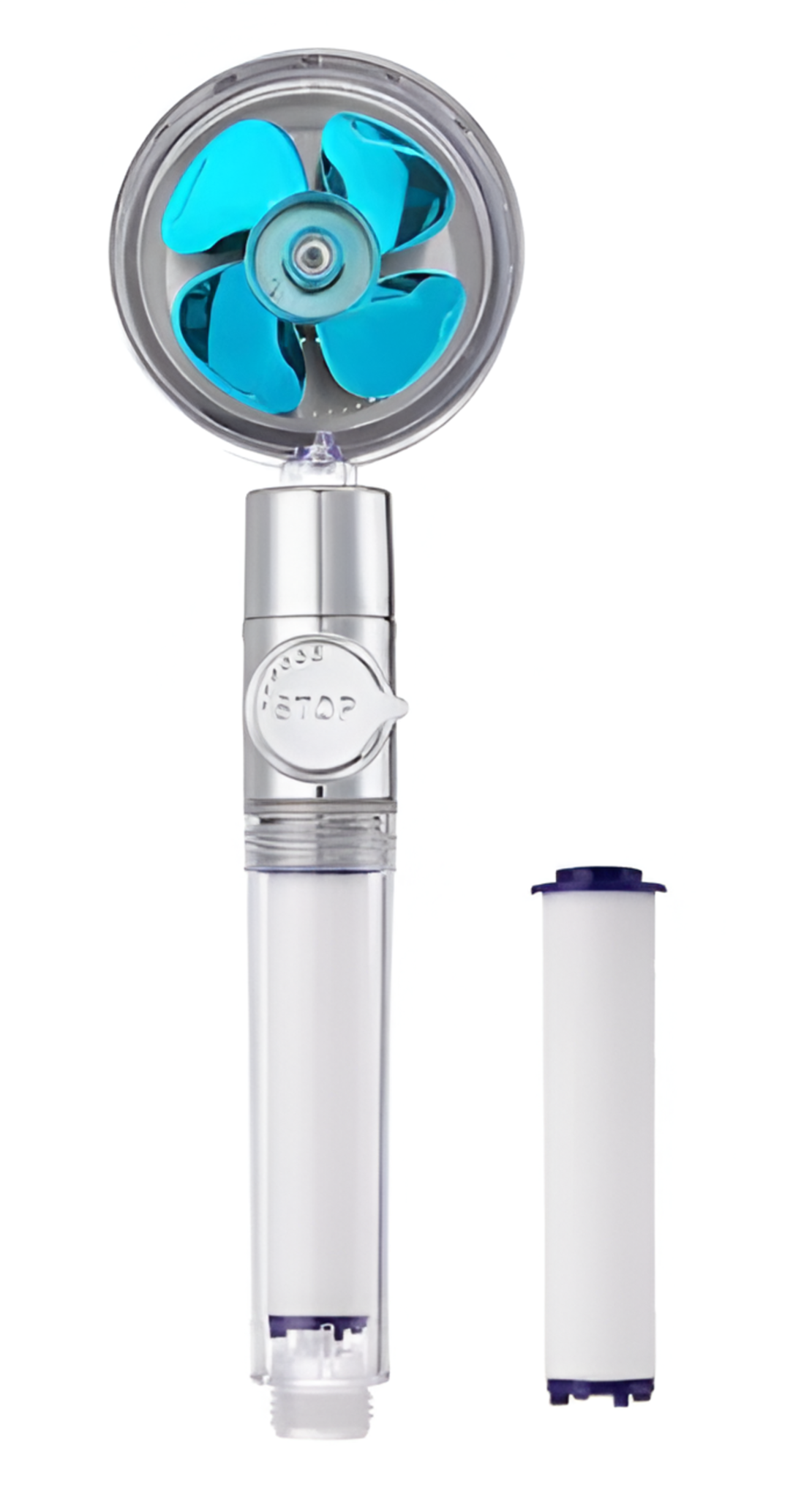 Cap de Dus cu Presiune Neo™, 360°, turbo Incorporat, Presiune reglabila, Albastru