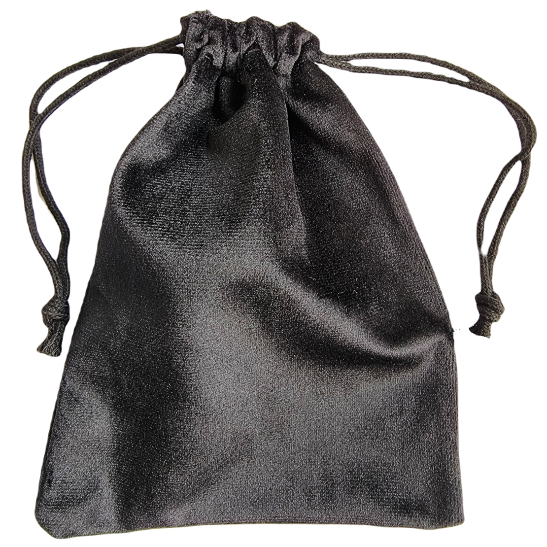 Saculet Premium Neo™ pentru bijuterii, din velur tip catifea cu snur, negru 13x18 cm