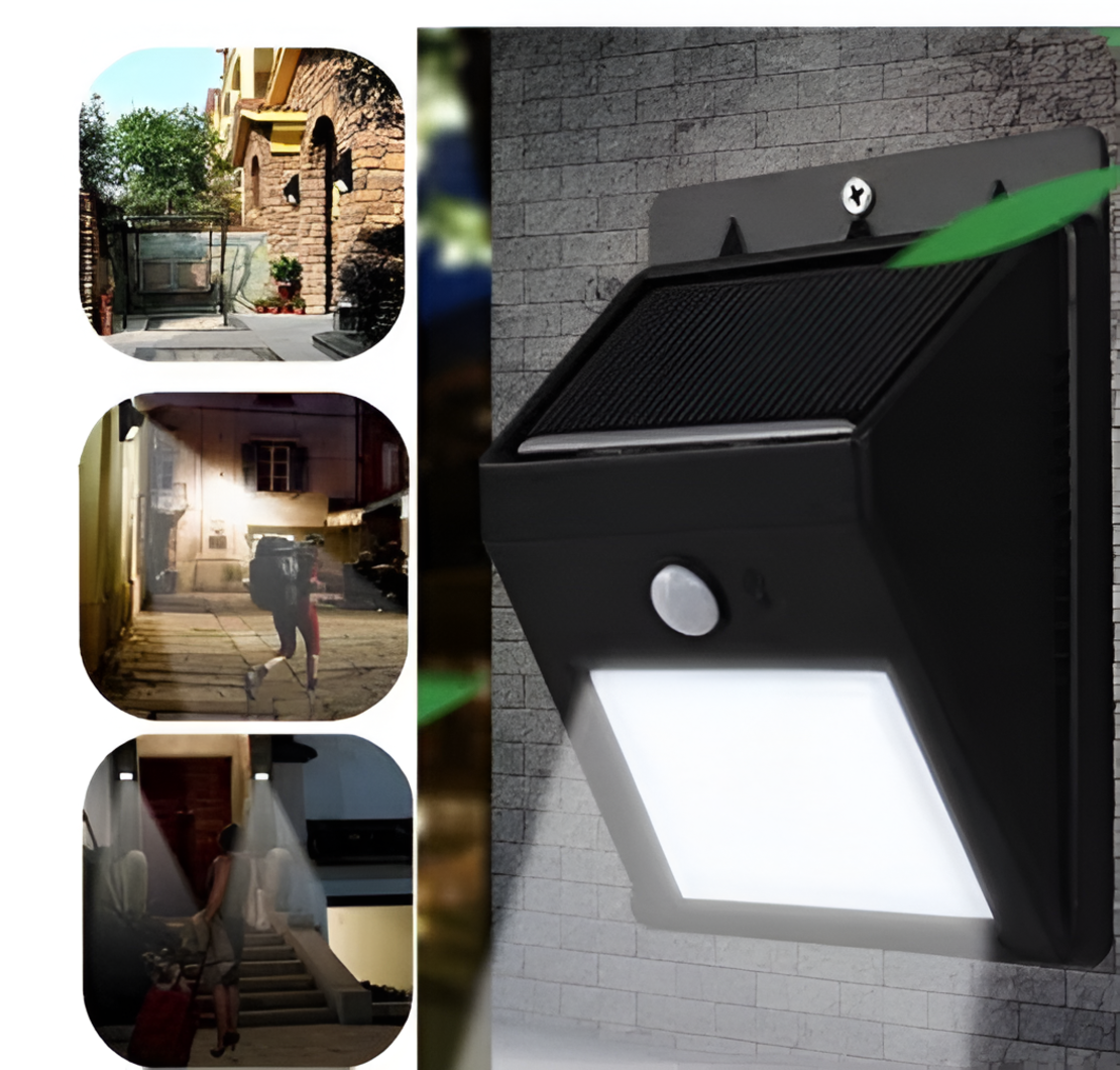 Lampa Solara de Perete, cu Senzor de Miscare si Lumina, 30 LED-uri, Neo™