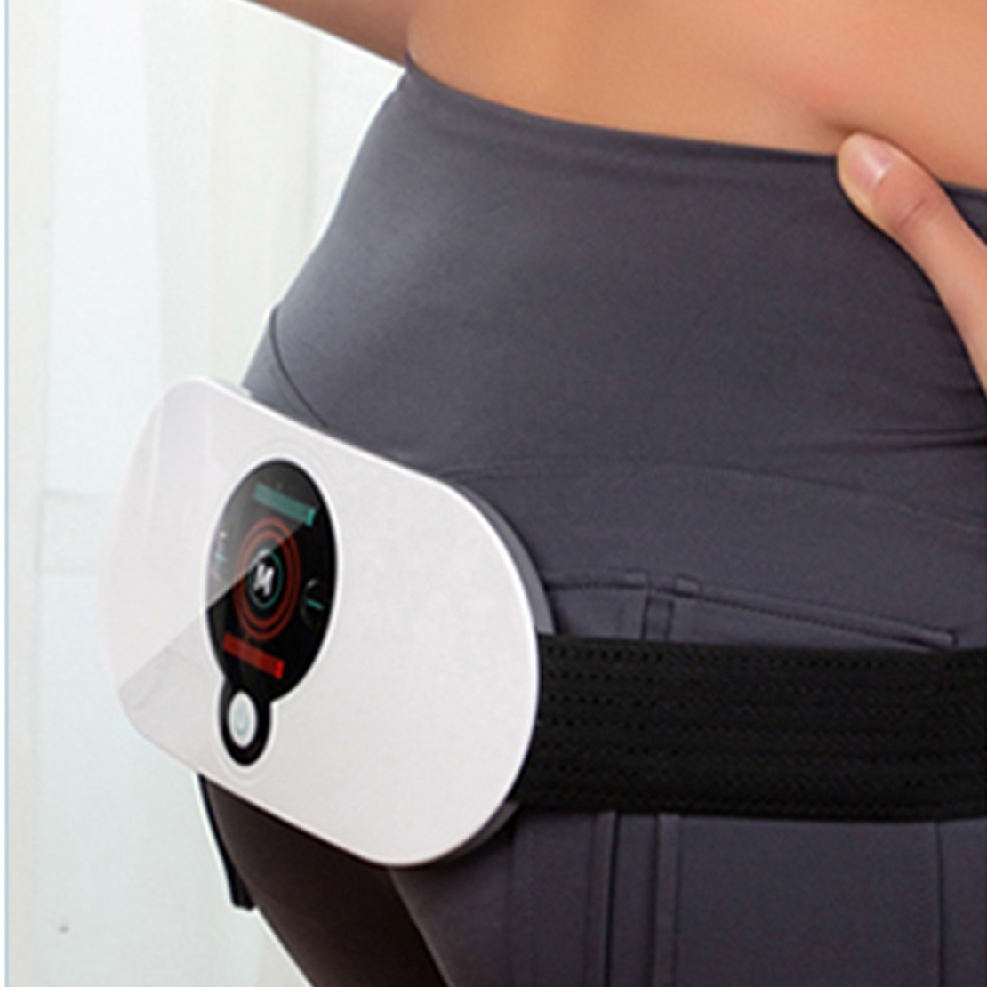 Centura Masaj cu electrostimulare si infrarosu, Neo™ Premium, cu 5 programe de masaj si 18 niveluri de intensitate, pentru slabit, tonifiere si masaj abdomen, fese, coapse, spate