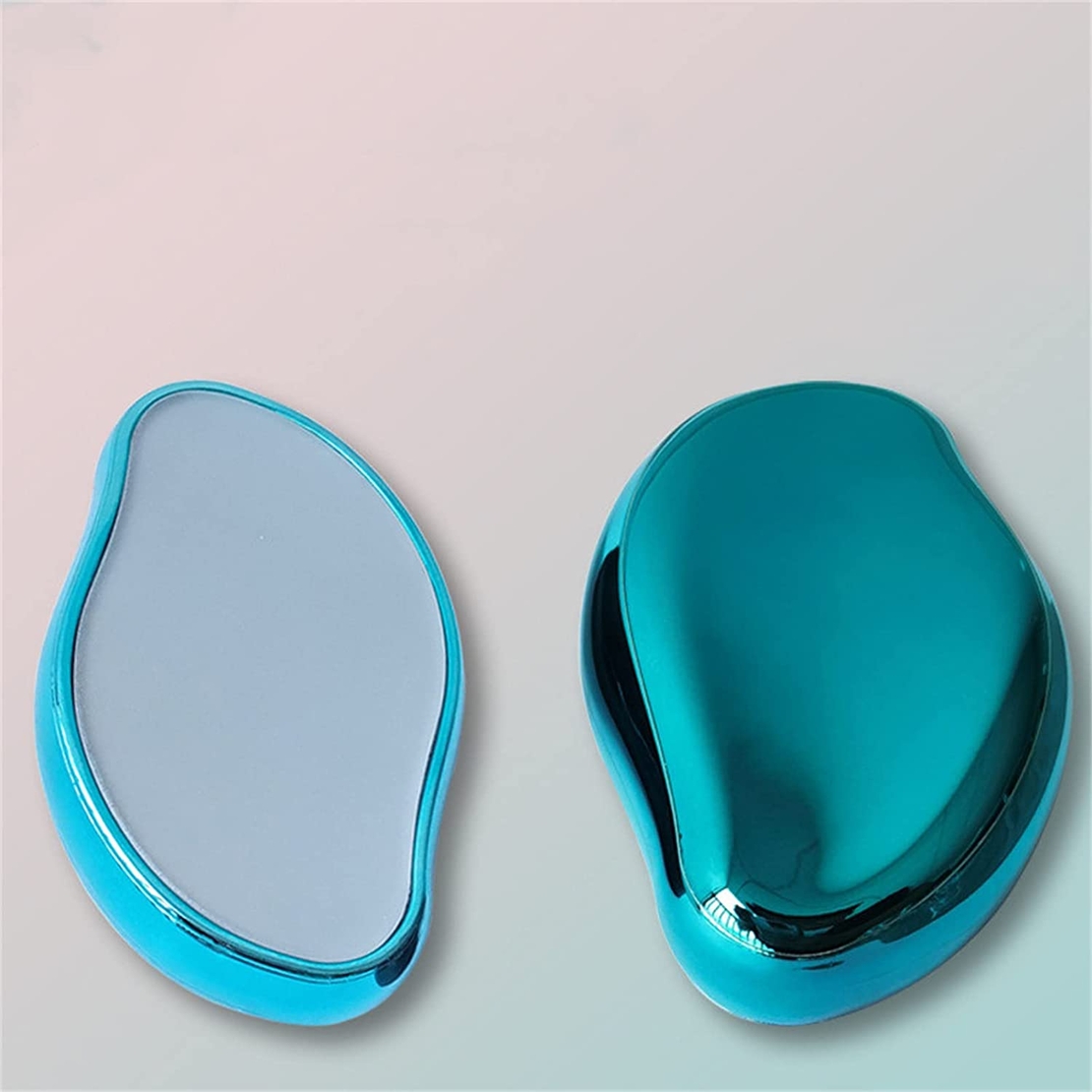 Dispozitiv de Epilare prin Frecare cu cristale Salestore.ro®, pentru indepartarea parului si exfoliere, reutilizabil, fara durere, Turcoaz