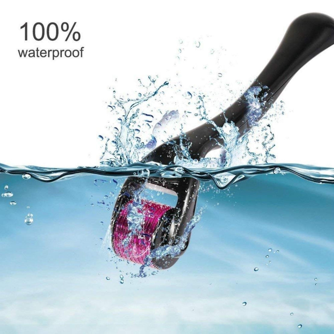Aparat masaj facial Professional Neo™ Derma Roller Plus pentru regenerarea pielii si reducerea ridurilor si cicatricilor, 540 ace din titan