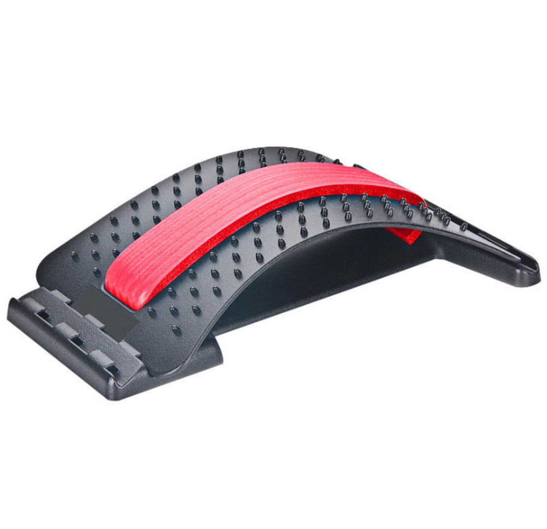Dispozitiv de Masaj Lombar Neo™ cu Functie de Presopunctura si Stretching maxim 150 kg, Rosu