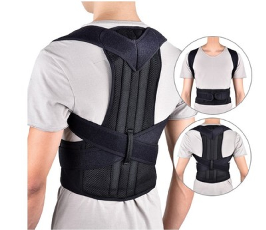 Corector pentru postura pentru coloana si spate Neo™ Premium, unisex, dimensiune reglabila, Negru