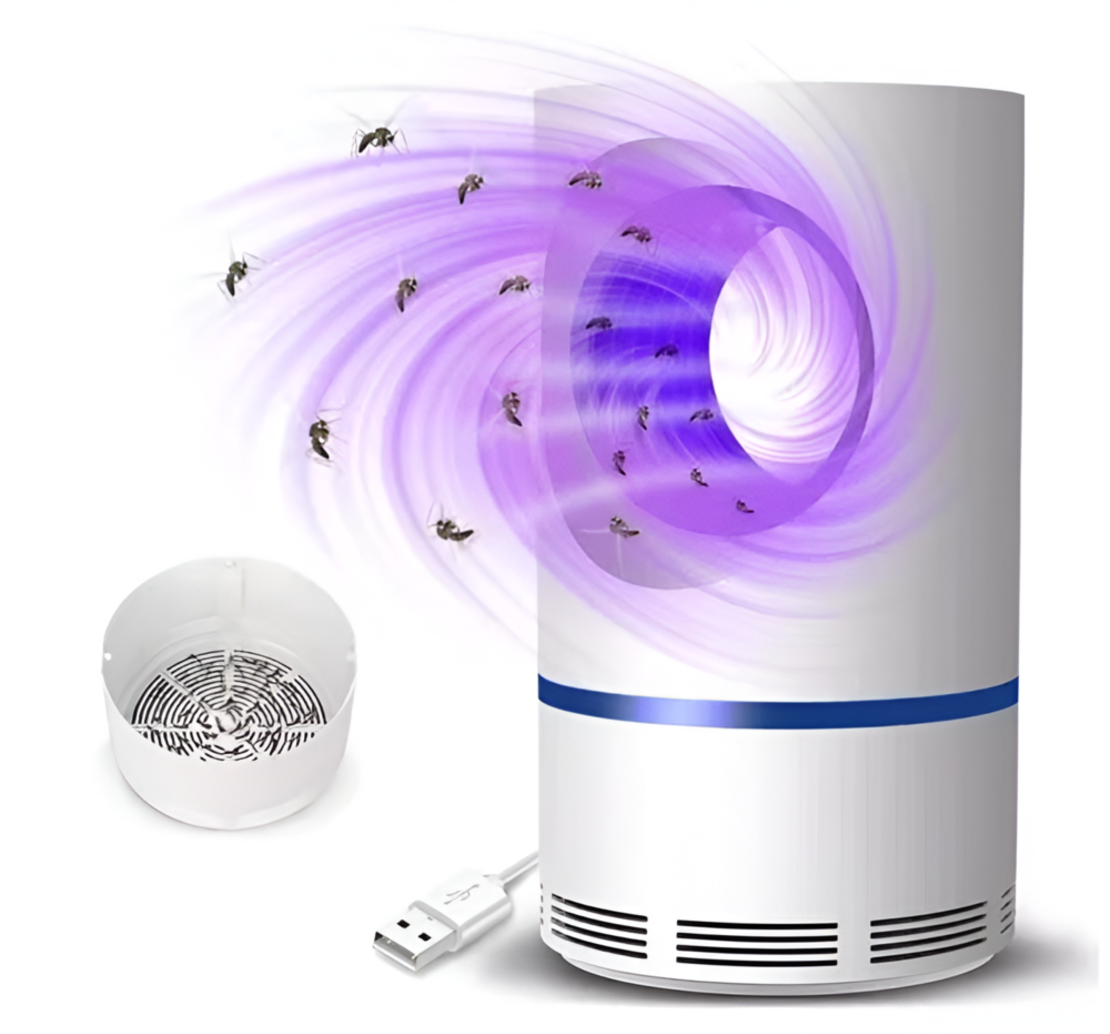 Aparat electric cu Lampa UV Anti-tantari Neo™, pentru interior, ventilator cu aspiratie prin fotocataliza, Alimentare USB, alb