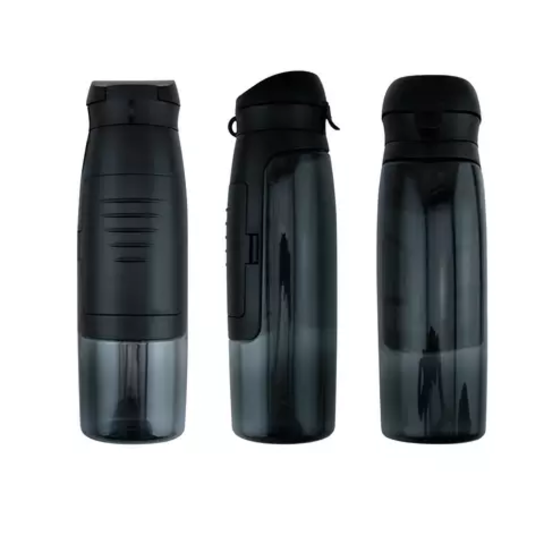 Sticla Sport cu Compartiment Card Bani Chei, 750 mp, Neo Bottle Black