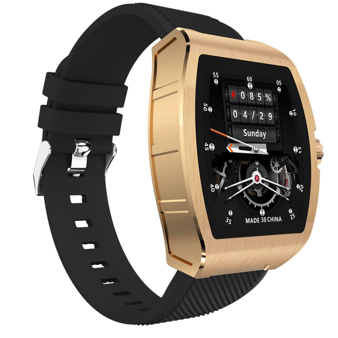 Ceas Smartwatch Neo™ Smart Wear Premium, Auriu, Display IPS, Calorii, Puls, Tensiune Arteriala, Saturatie Oxigen Din Sange, Impermeabil