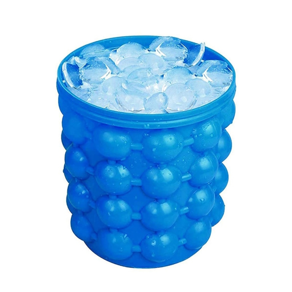 Frapiera Pentru Racirea Bauturilor, Neo™ Ice-Ice-Baby®, din Silicon Fara BPA, 120 De Cuburi, 11x11x12cm, Albastru