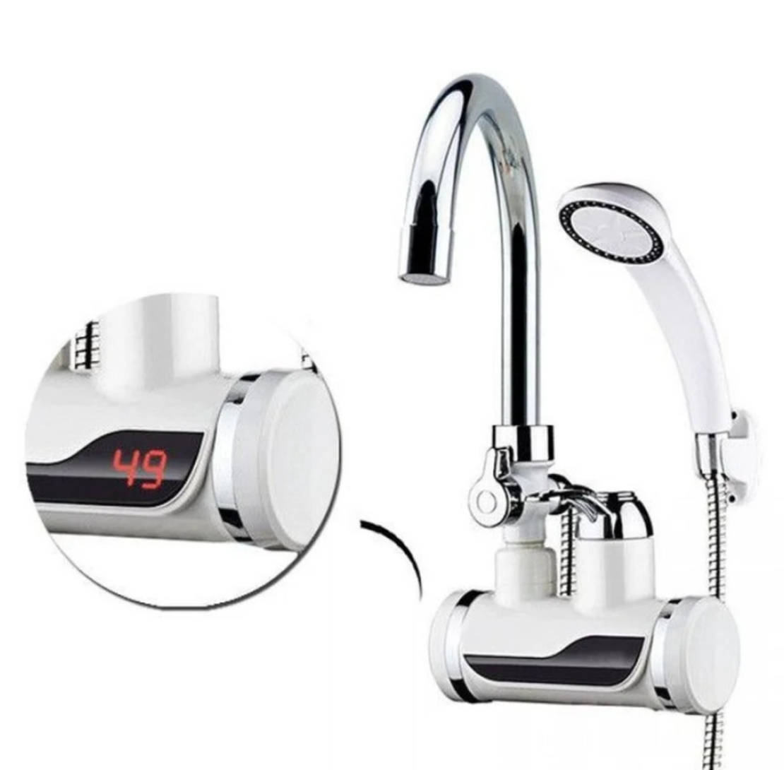 Robinet Electric Instant NEO™ cu Dus, Prindere in Chiuveta, cu Afisaj Digital, 3 KW, 2l / min
