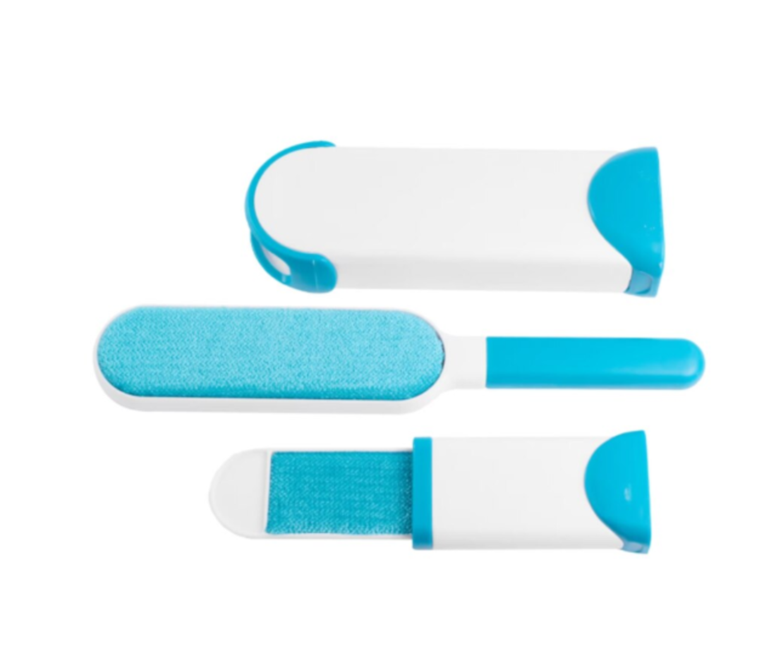 Set Profesional de Doua Perii Neo™ pentru Indepartarea Parului de Animale si Scame cu Recipient de Colectare, Albastru