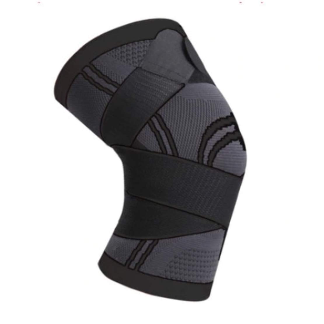 Aparatoare pentru genunchi Neo™, cu bretele, elastica, ajustabila, respirabila, Gri/Negru Marimea XL
