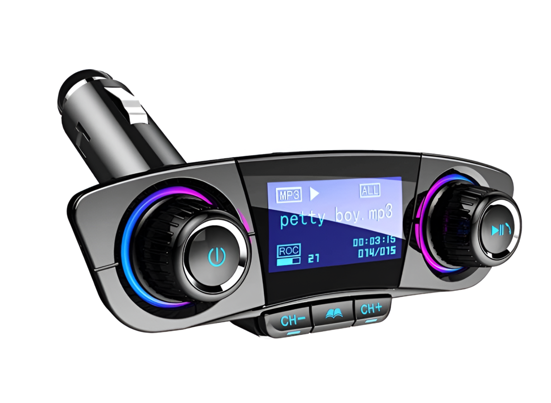 Modulator Transmitator FM Auto Neo™, Bluetooth 5.0, MP3 Player cu dublu USB, MicroSD si Jack