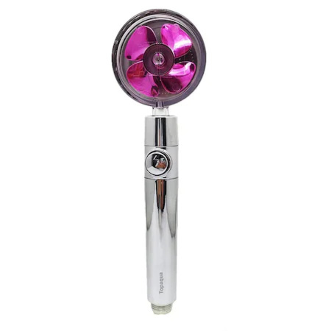 Para cap de dus SERALUNA®, elice speciale pentru cresterea presiunii apei, argintiu, on/off buton, filtru anti-calcar