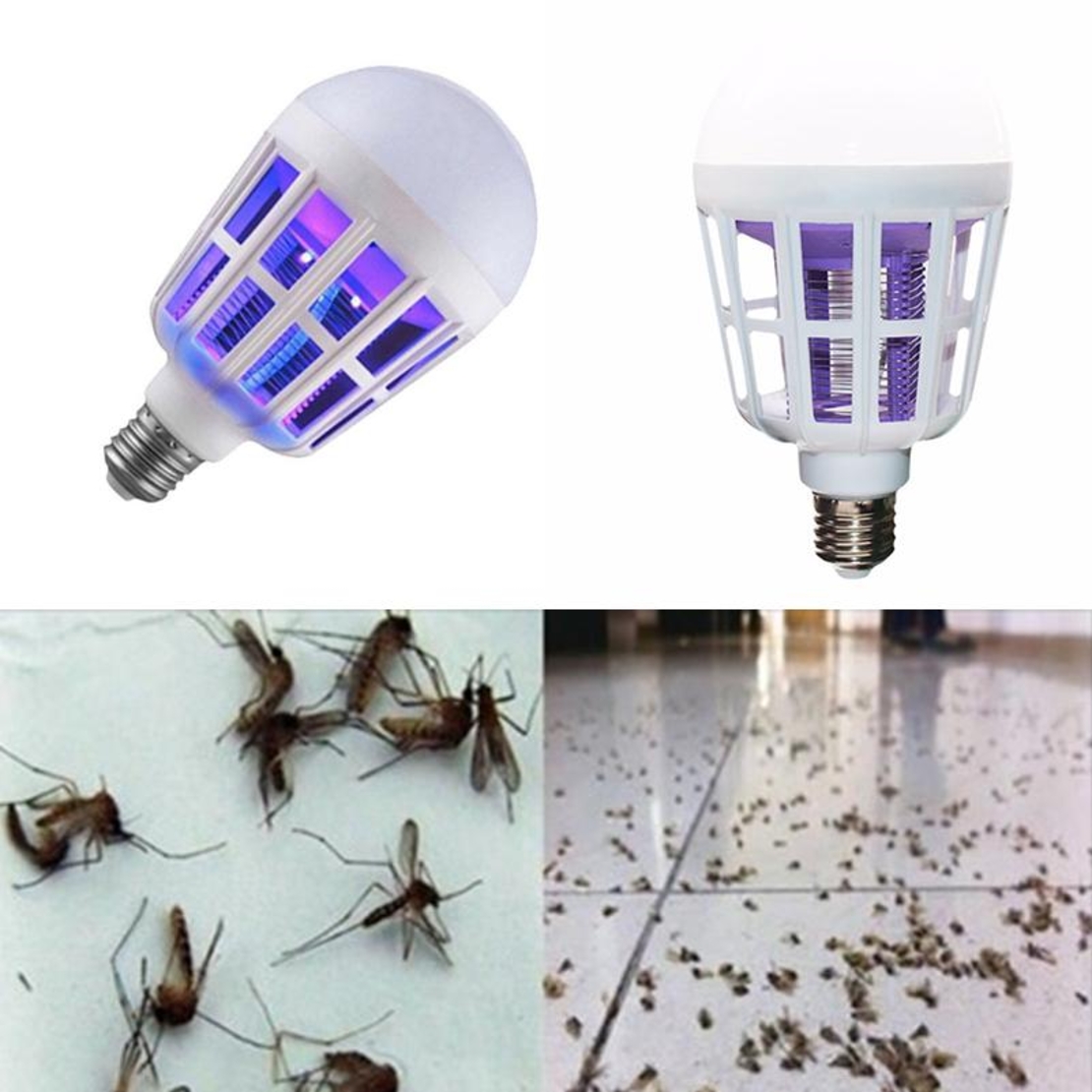 Bec LED Anti tantari muste fluturi Neo™ Mosquito Killer Lamp®, cu lumina alba naturala puternica 15W E27 Bec 2 in1 Cu Lampa UV Impotriva insectelor