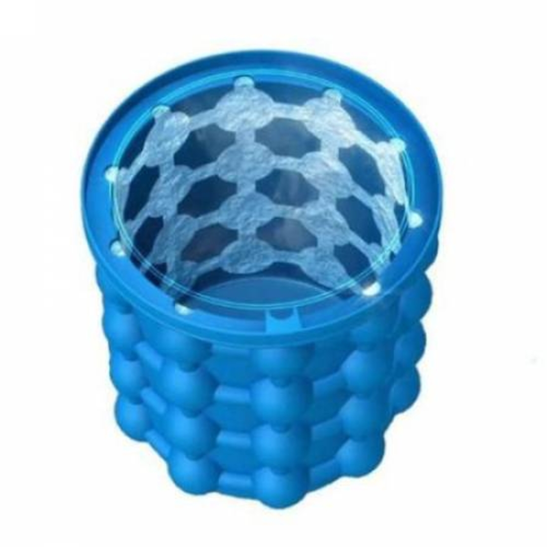 Frapiera Pentru Racirea Bauturilor, Neo™ Ice-Ice-Baby®, din Silicon Fara BPA, 120 De Cuburi, 11x11x12cm, Albastru