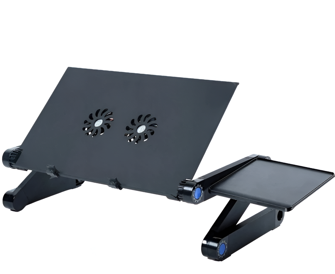 Masuta de Laptop NEO™, Reglabila, din Aluminiu, cu Suport de Mouse si Cooler de Racire